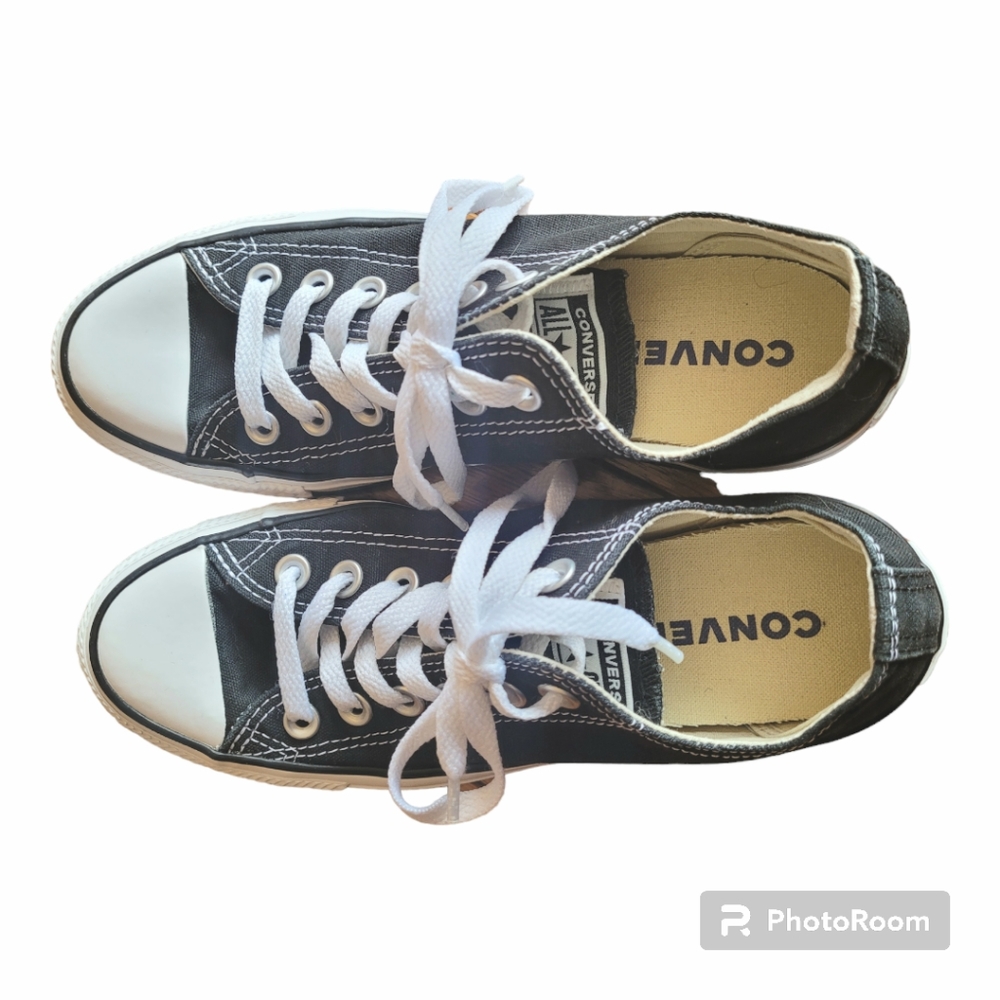 Converse Women's Black Canvas Sneakers - Picture 9 of 9